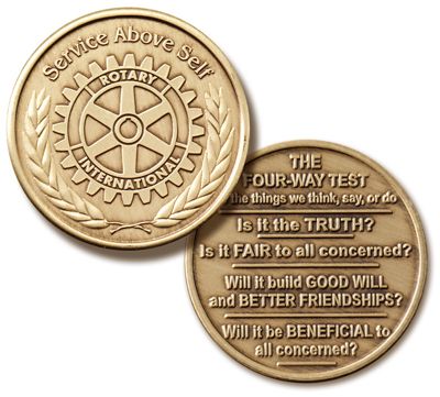 The Four Way Test Coin