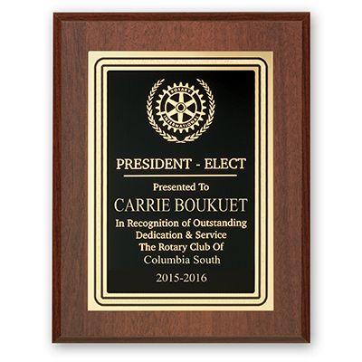 President-Elect Plaque - Club Executive Series CRS Marketing