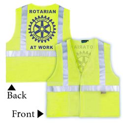 Rotarian At Work Safety Vest - OSHA Safety Yellow CRS Marketing
